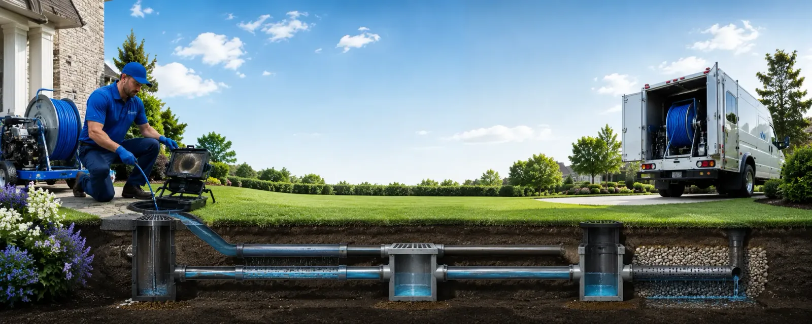 Outdoor drain cleaning information for La Rose, IL